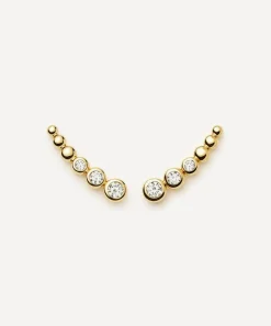 Missoma Earrings^18ct Gold-Plated Vermeil Silver Tennis Climber Stud Earrings