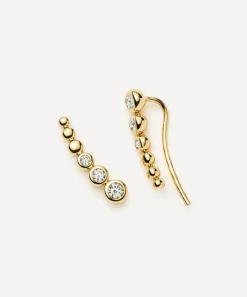 Missoma Earrings^18ct Gold-Plated Vermeil Silver Tennis Climber Stud Earrings