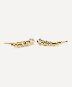 Missoma Earrings^18ct Gold-Plated Vermeil Silver Tennis Climber Stud Earrings