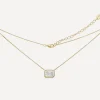 SHASHI Necklaces^14ct Gold-Plated Vermeil Silver Emerald Baguette Pendant Necklace