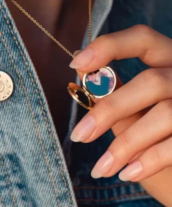 Astley Clarke Necklaces^18ct Gold-Plated Vermeil Silver Celestial Compass Locket Necklace