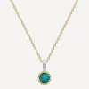 Dinny Hall Necklaces^22ct Gold-Plated Vermeil Silver October Opal Birthstone Pendant Necklace
