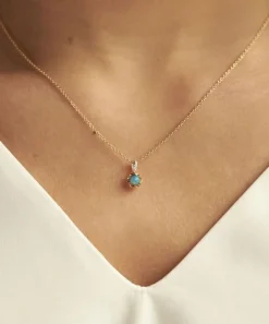 Dinny Hall Necklaces^22ct Gold-Plated Vermeil Silver October Opal Birthstone Pendant Necklace