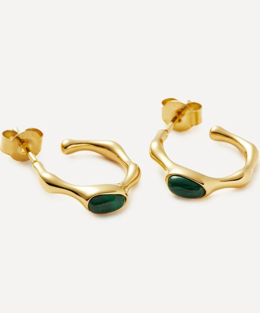 Missoma Earrings^18ct Gold-Plated Vermeil Silver Magma Gemstone Small Hoop Earrings