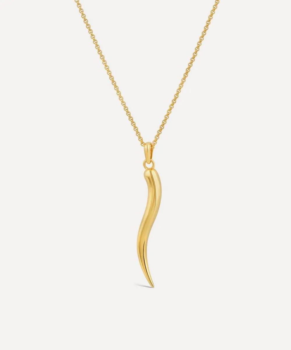Dinny Hall Charms & Pendants^22ct Gold-Plated Vermeil Silver Toro Horn Pendant Necklace