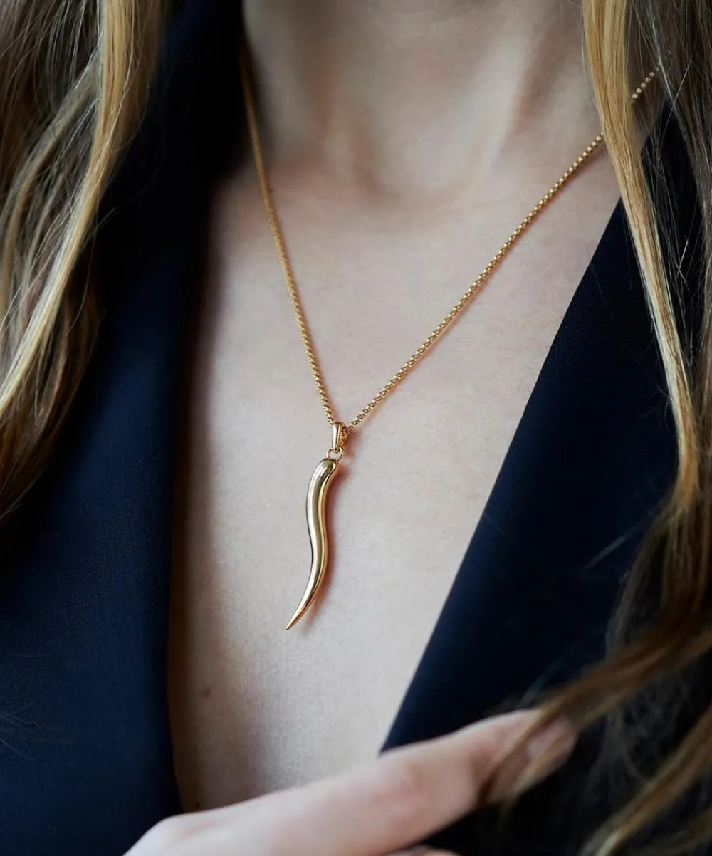Dinny Hall Charms & Pendants^22ct Gold-Plated Vermeil Silver Toro Horn Pendant Necklace