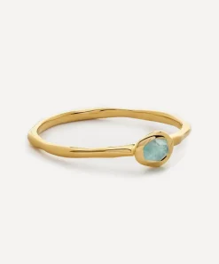 Monica Vinader Rings^18ct Gold-Plated Vermeil Silver Odyssey Gemstone Stacking Ring