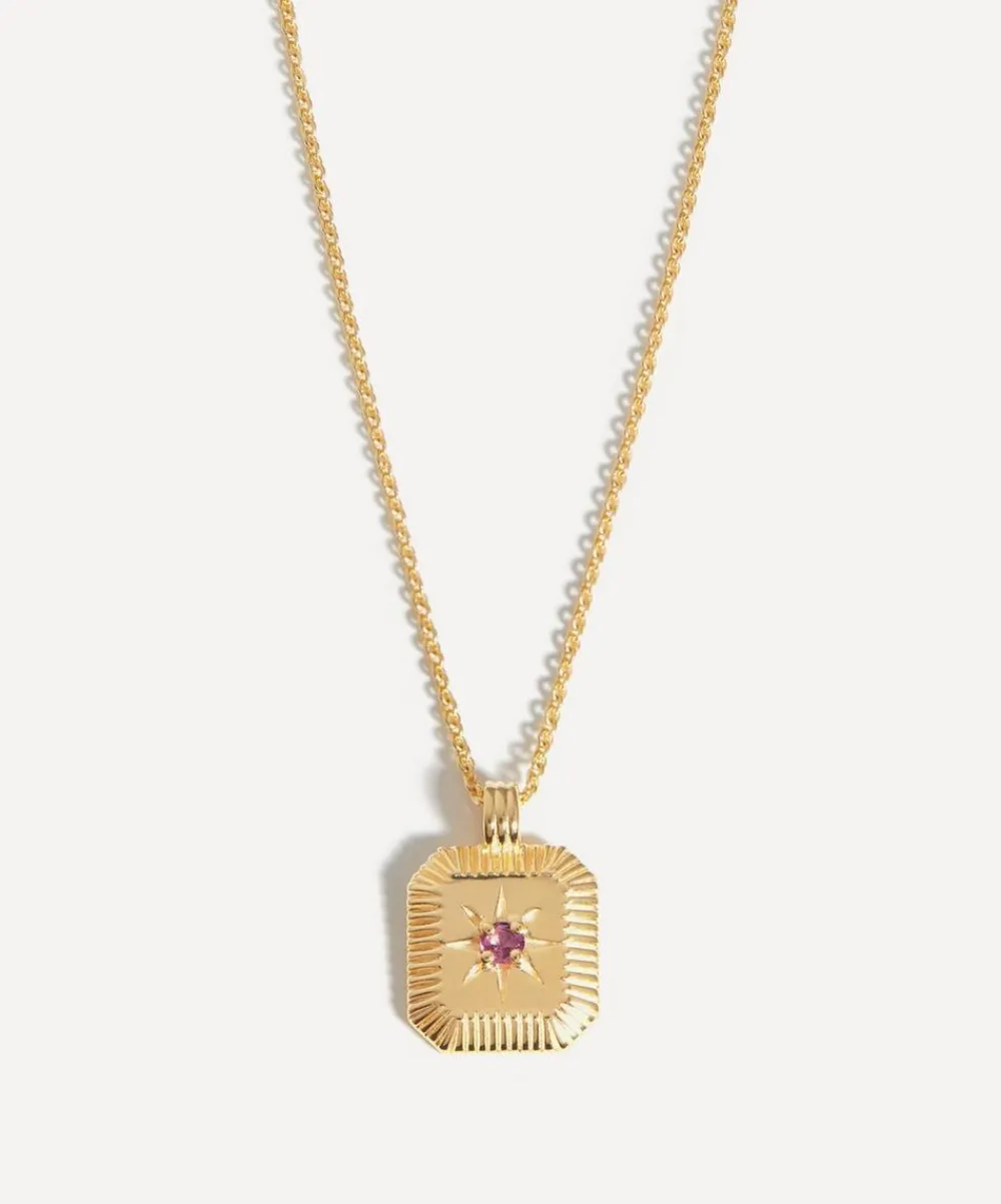 Missoma Necklaces^18ct Gold-Plated Vermeil Silver Engravable October Birthstone Star Ridge Pendant Necklace
