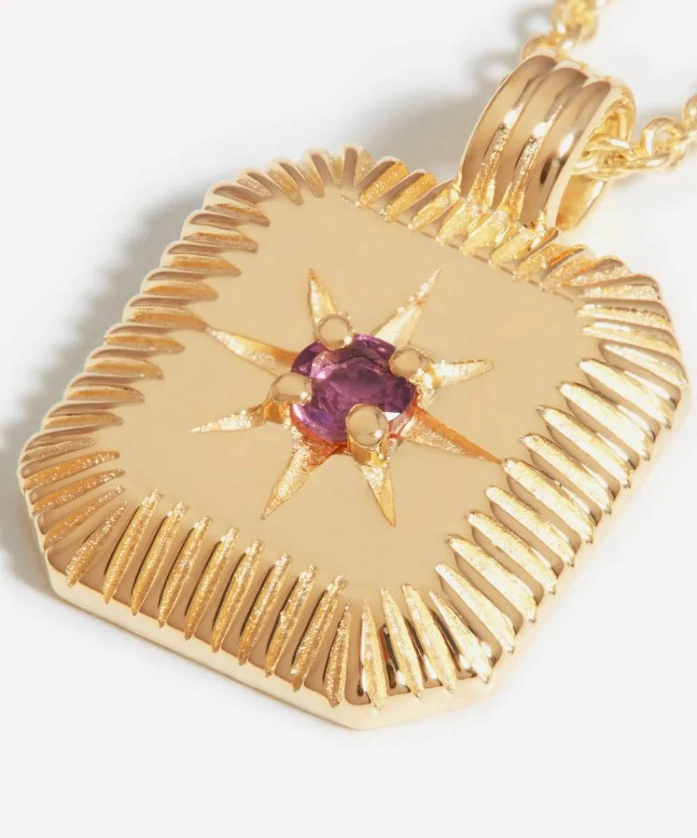 Missoma Necklaces^18ct Gold-Plated Vermeil Silver Engravable October Birthstone Star Ridge Pendant Necklace