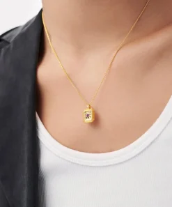 Missoma Necklaces^18ct Gold-Plated Vermeil Silver Engravable February Birthstone Star Ridge Pendant Necklace