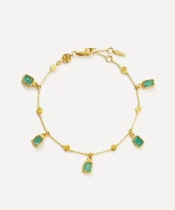 Missoma Bracelets^18ct Gold-Plated Vermeil Silver Lena Amazonite Charm Bracelet