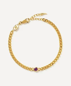 Missoma Bracelets^18ct Gold-Plated Vermeil Silver February Birthstone Chain Bracelet