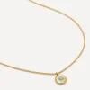 Monica Vinader Necklaces^18ct Gold-Plated Vermeil Silver Turquoise Birthstone Pendant Necklace