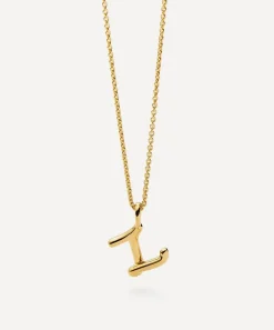 Missoma Necklaces^18ct Gold-Plated Vermeil Silver Curly Molten Mini Z Initial Pendant Necklace