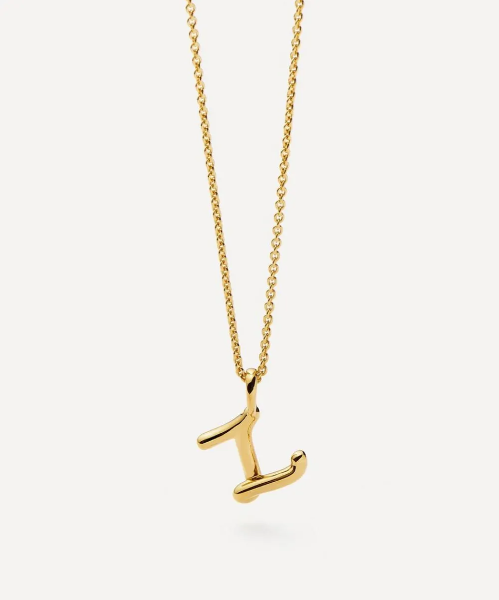 Missoma Necklaces^18ct Gold-Plated Vermeil Silver Curly Molten Mini Z Initial Pendant Necklace