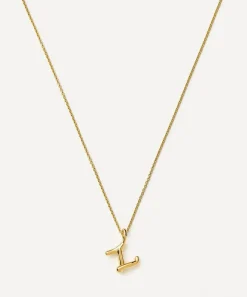 Missoma Necklaces^18ct Gold-Plated Vermeil Silver Curly Molten Mini Z Initial Pendant Necklace