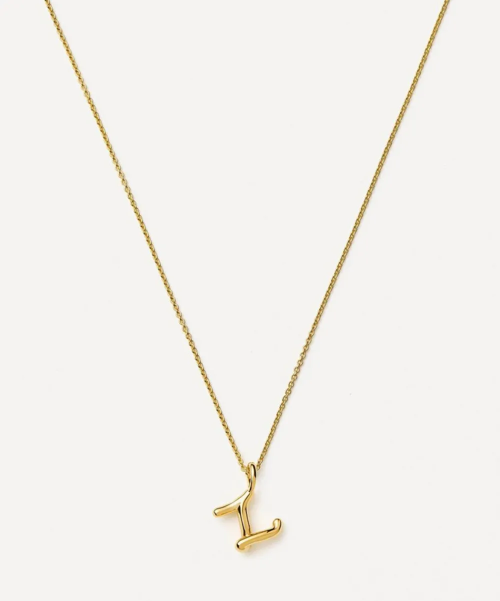 Missoma Necklaces^18ct Gold-Plated Vermeil Silver Curly Molten Mini Z Initial Pendant Necklace