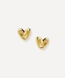 Missoma Earrings^18ct Gold-Plated Vermeil Silver Puffy Heart Mini Stud Earrings