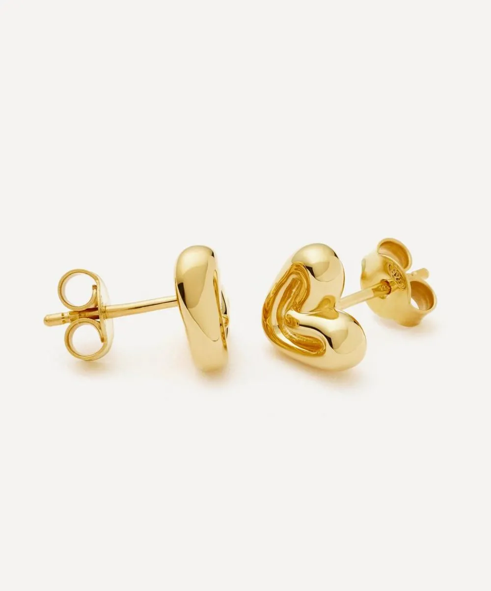 Missoma Earrings^18ct Gold-Plated Vermeil Silver Puffy Heart Mini Stud Earrings