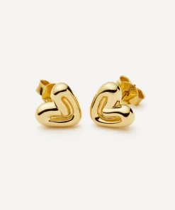 Missoma Earrings^18ct Gold-Plated Vermeil Silver Puffy Heart Mini Stud Earrings