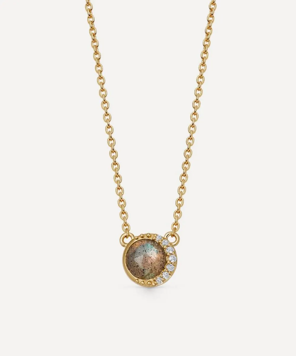 Astley Clarke Necklaces^18ct Gold-Plated Vermeil Silver Luna Labradorite Pendant Necklace