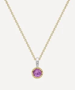 Dinny Hall Necklaces^22ct Gold-Plated Vermeil Silver February Amethyst Birthstone Pendant Necklace