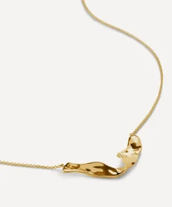 Monica Vinader Necklaces^18ct Gold-Plated Vermeil Silver Wave Pendant Necklace