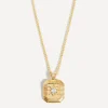 Missoma Necklaces^18ct Gold-Plated Vermeil Silver Engravable March Birthstone Star Ridge Pendant Necklace