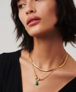 Missoma Necklaces^18ct Gold-Plated Vermeil Silver Harris Reed In Good Hands Drop Pendant Necklace