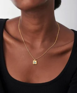 Missoma Necklaces^18ct Gold-Plated Vermeil Silver Engravable December Birthstone Star Ridge Pendant Necklace