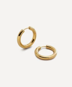 Monica Vinader Earrings^18ct Gold-Plated Vermeil Silver Essential Click Medium Hoop Earrings