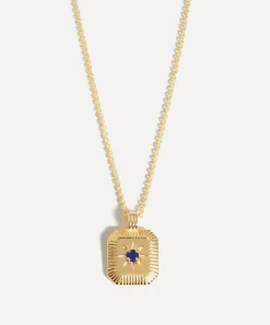 Missoma Necklaces^18ct Gold-Plated Vermeil Silver Engravable September Birthstone Star Ridge Pendant Necklace