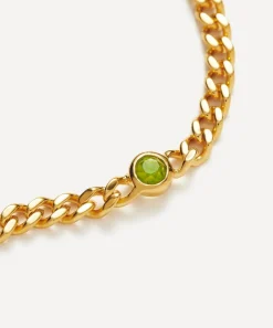 Missoma Bracelets^18ct Gold-Plated Vermeil Silver August Birthstone Chain Bracelet