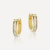 Laura Vann Earrings^18ct Gold-Plated Vermeil Silver Phoebe White Topaz Hoop Earrings