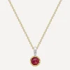 Dinny Hall Necklaces^22ct Gold-Plated Vermeil Silver July Ruby Birthstone Pendant Necklace