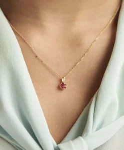Dinny Hall Necklaces^22ct Gold-Plated Vermeil Silver July Ruby Birthstone Pendant Necklace