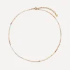 Bon Bon Jewellery Club Necklaces^14ct Gold-Plated Vermeil Silver Zircon Skinny Bead Necklace