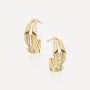 Laura Vann Earrings^18ct Gold-Plated Vermeil Silver Rene Hoop Earrings