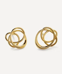Monica Vinader Earrings^18ct Gold-Plated Vermeil Silver Nura Wrap Stud Earrings