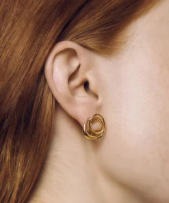Monica Vinader Earrings^18ct Gold-Plated Vermeil Silver Nura Wrap Stud Earrings
