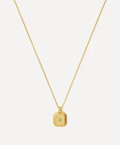 Missoma Necklaces^18ct Gold-Plated Vermeil Silver Engravable August Birthstone Star Ridge Pendant Necklace