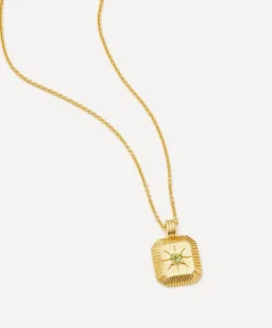 Missoma Necklaces^18ct Gold-Plated Vermeil Silver Engravable August Birthstone Star Ridge Pendant Necklace