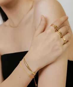 Monica Vinader Bracelets^18ct Gold-Plated Vermeil Silver Snake Chain Bracelet
