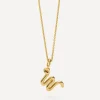 Missoma Necklaces^18ct Gold-Plated Vermeil Silver Curly Molten Mini W Initial Pendant Necklace