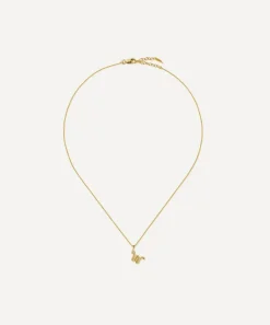 Missoma Necklaces^18ct Gold-Plated Vermeil Silver Curly Molten Mini W Initial Pendant Necklace