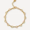 Laura Vann Bracelets^18ct Gold-Plated Vermeil Silver Twisted Link Vintage Chain Bracelet