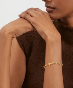 Laura Vann Bracelets^18ct Gold-Plated Vermeil Silver Twisted Link Vintage Chain Bracelet