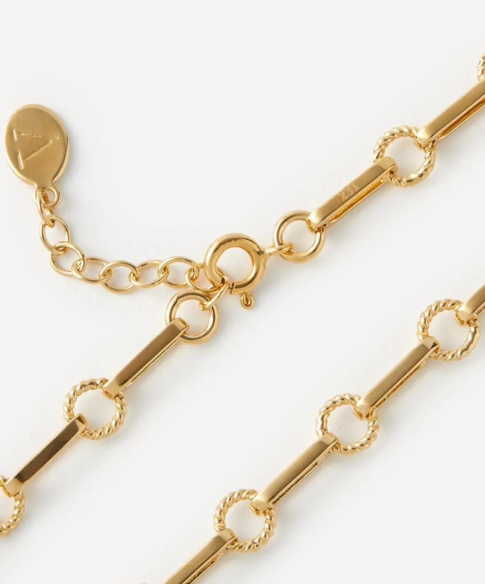 Laura Vann Bracelets^18ct Gold-Plated Vermeil Silver Twisted Link Vintage Chain Bracelet
