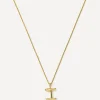 Missoma Necklaces^18ct Gold-Plated Vermeil Silver Curly Molten Mini I Initial Pendant Necklace