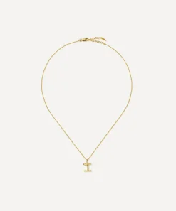 Missoma Necklaces^18ct Gold-Plated Vermeil Silver Curly Molten Mini I Initial Pendant Necklace
